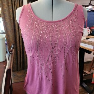 Maurices Pink Sequin-Embellished Tank